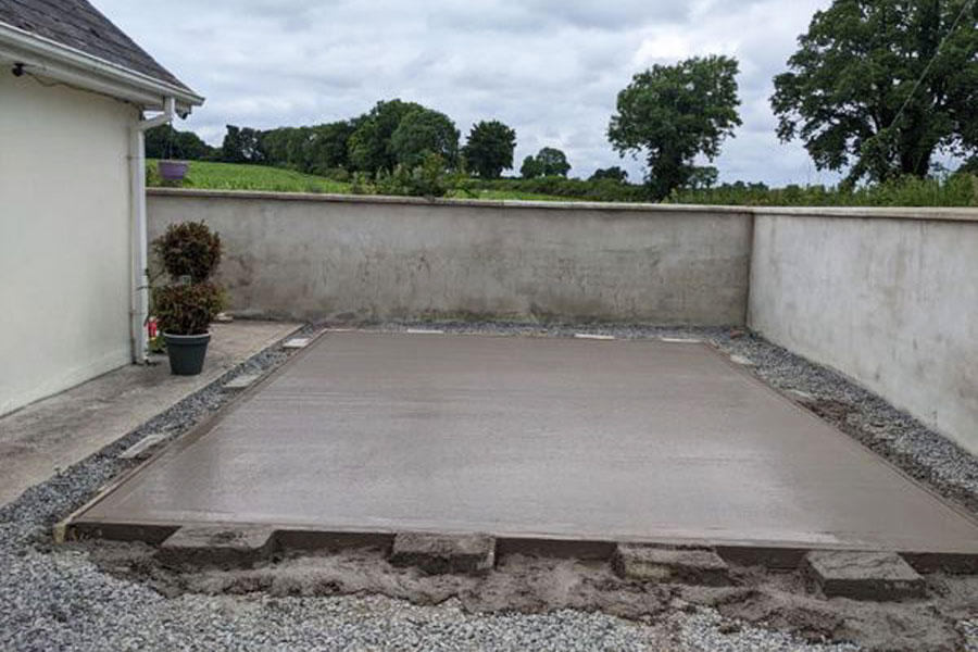 concrete shed base